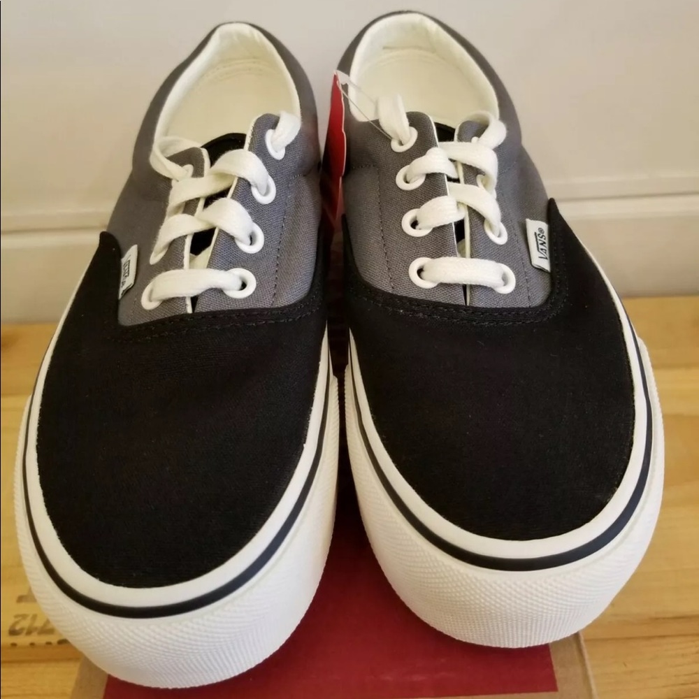 VANS  ERA PLATFORM 2 TONE BLACK/PEWTER SHOES WOMEN - Picture 10 of 16